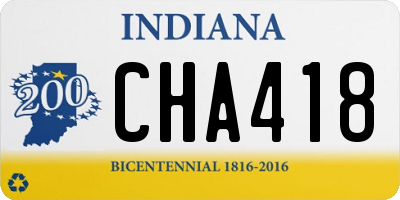 IN license plate CHA418