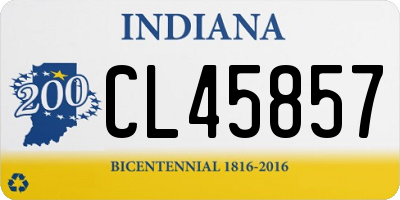 IN license plate CL45857