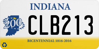 IN license plate CLB213