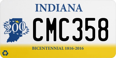 IN license plate CMC358