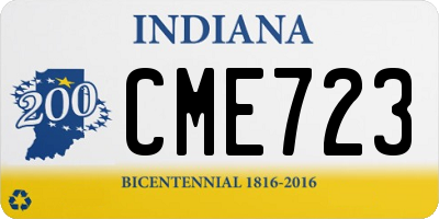 IN license plate CME723