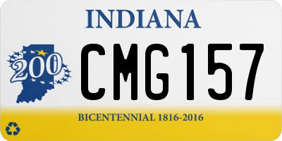 IN license plate CMG157