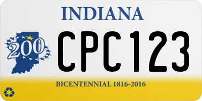 IN license plate CPC123