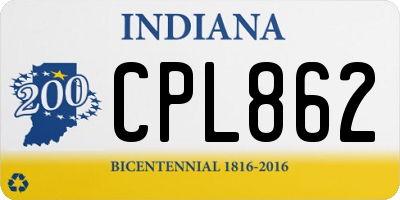 IN license plate CPL862