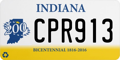 IN license plate CPR913