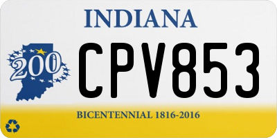 IN license plate CPV853