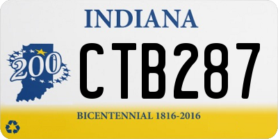 IN license plate CTB287