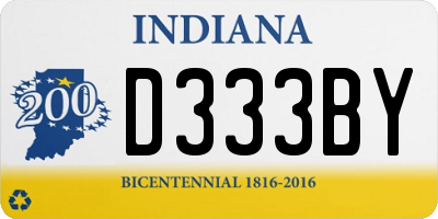 IN license plate D333BY