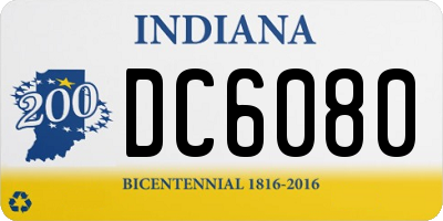 IN license plate DC6080