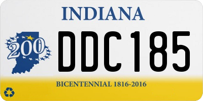 IN license plate DDC185