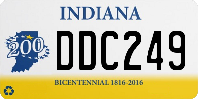 IN license plate DDC249