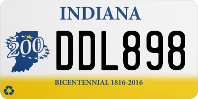 IN license plate DDL898