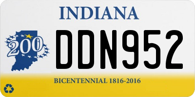 IN license plate DDN952