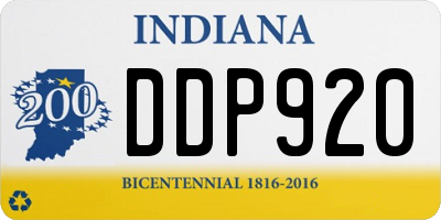 IN license plate DDP920