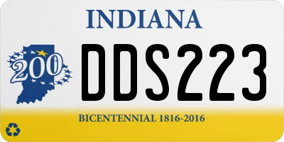 IN license plate DDS223