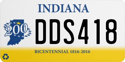 IN license plate DDS418