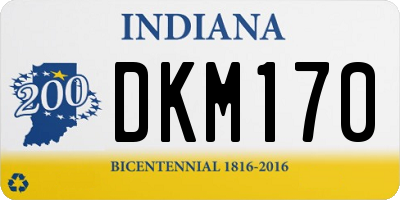 IN license plate DKM170