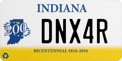 IN license plate DNX4R