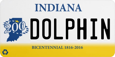 IN license plate DOLPHIN