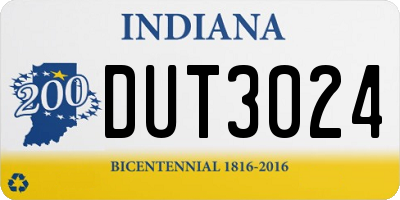 IN license plate DUT3024