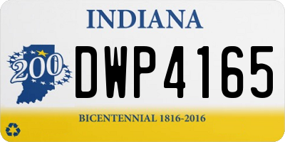 IN license plate DWP4165