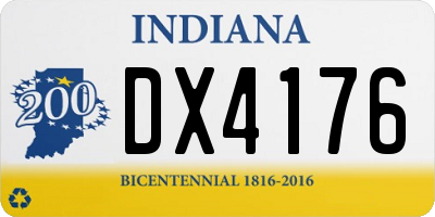 IN license plate DX4176