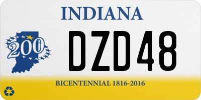 IN license plate DZD48