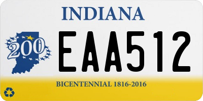 IN license plate EAA512