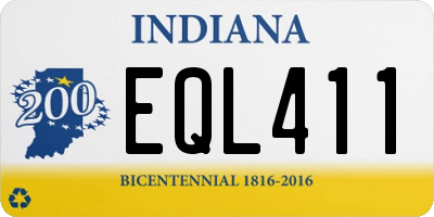 IN license plate EQL411