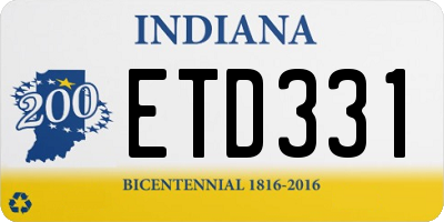 IN license plate ETD331