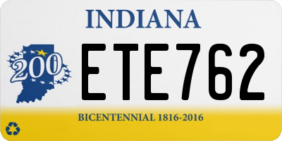 IN license plate ETE762