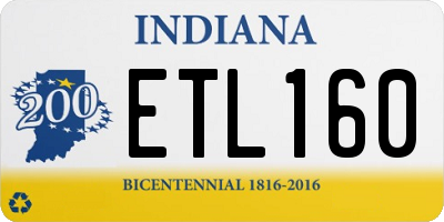 IN license plate ETL160