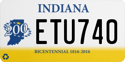 IN license plate ETU740