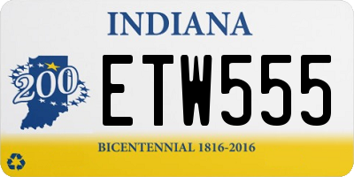 IN license plate ETW555