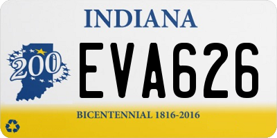 IN license plate EVA626