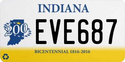 IN license plate EVE687