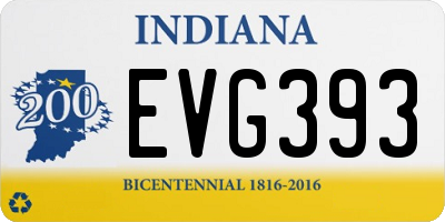 IN license plate EVG393