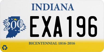 IN license plate EXA196