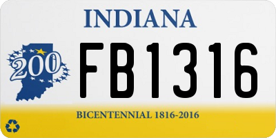 IN license plate FB1316