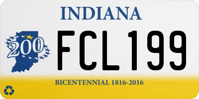 IN license plate FCL199