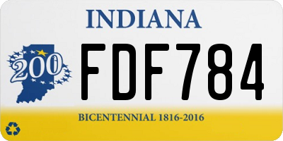 IN license plate FDF784