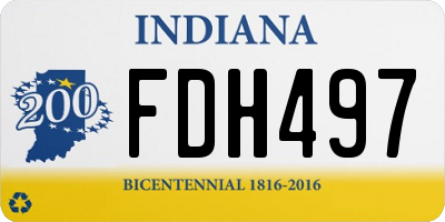 IN license plate FDH497