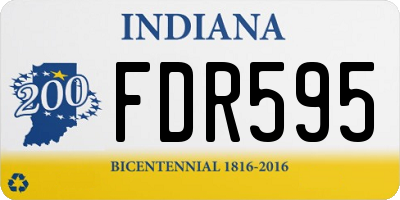 IN license plate FDR595