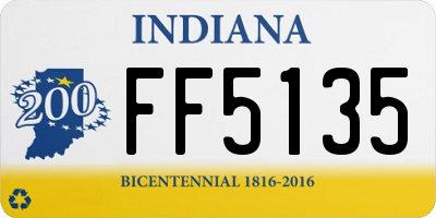 IN license plate FF5135