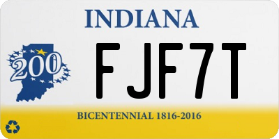 IN license plate FJF7T