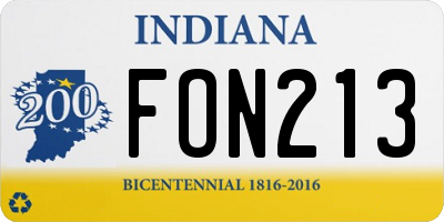 IN license plate FON213