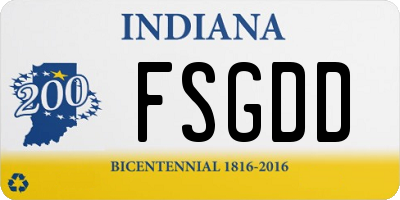 IN license plate FSGDD