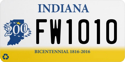 IN license plate FW1010