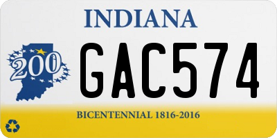 IN license plate GAC574