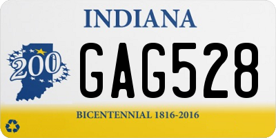 IN license plate GAG528